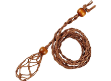 Adjustable Crystal Necklace Holder Cord: Beige