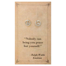 Literary Quote Peace Post Earrings