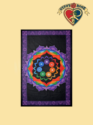 Rainbow Chakra Twin Tapestry