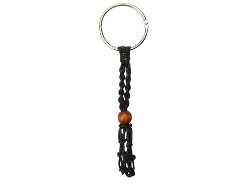 Adjustable Crystal Holder Keychain: Black