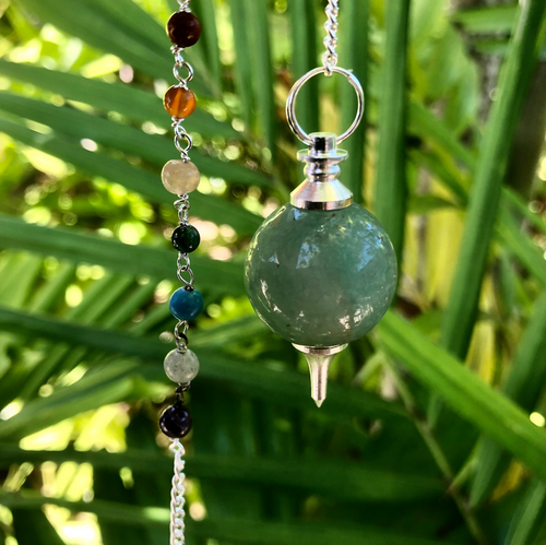 Aventurine Chakra Ball Pendulum ~ 